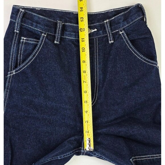 J. Galt Size Medium Womens 29" Inseam Five Pocket Blue Denim Carpenter Jeans - Picture 5 of 11